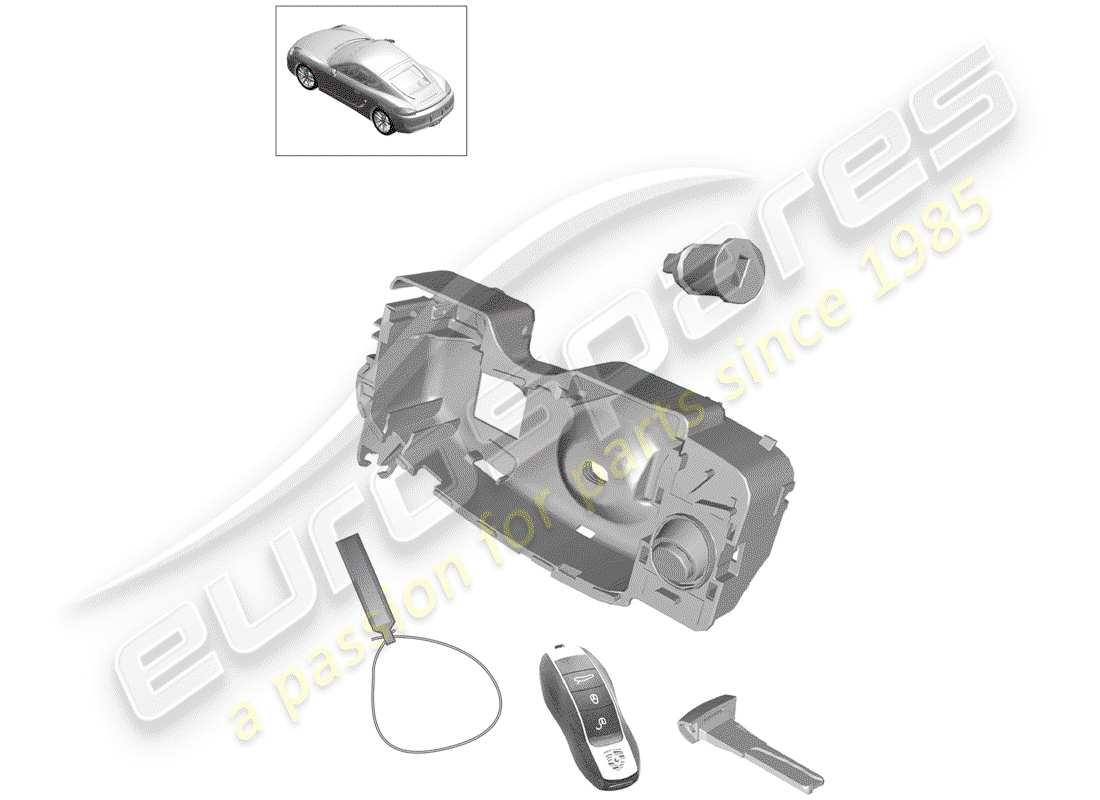 porsche cayman 981 (2015) diagrama de piezas del kit de reparación