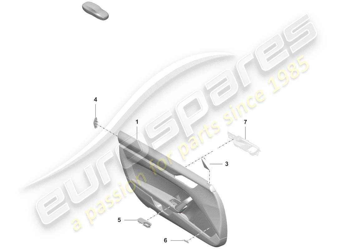 porsche 2020 (992-1) panel de la puerta diagrama de piezas