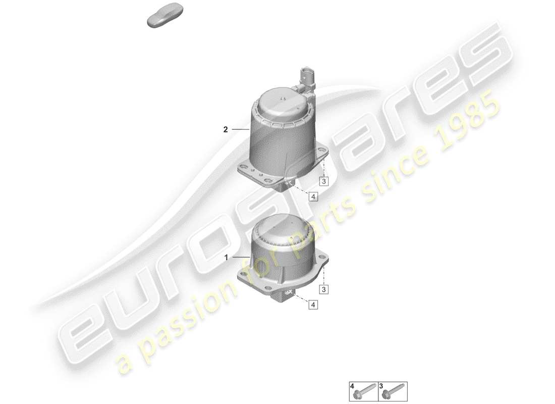 porsche 2020 (992-1) dispositivo de elevación del motor diagrama de piezas
