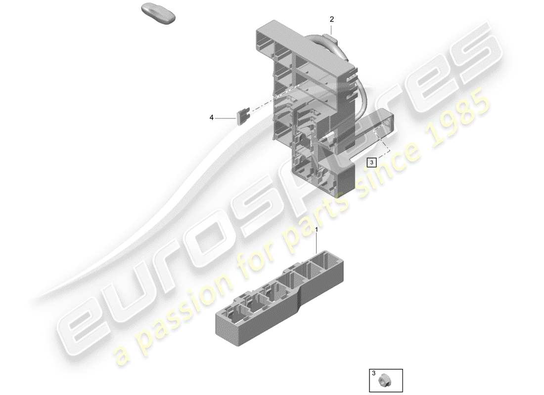 porsche 2019 (718 boxster spyder) caja de fusibles/placa de relés diagrama de piezas