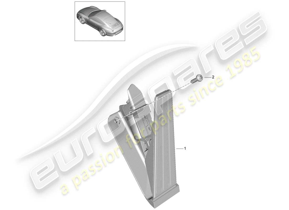 porsche 2013 (991-1) pedales diagrama de piezas