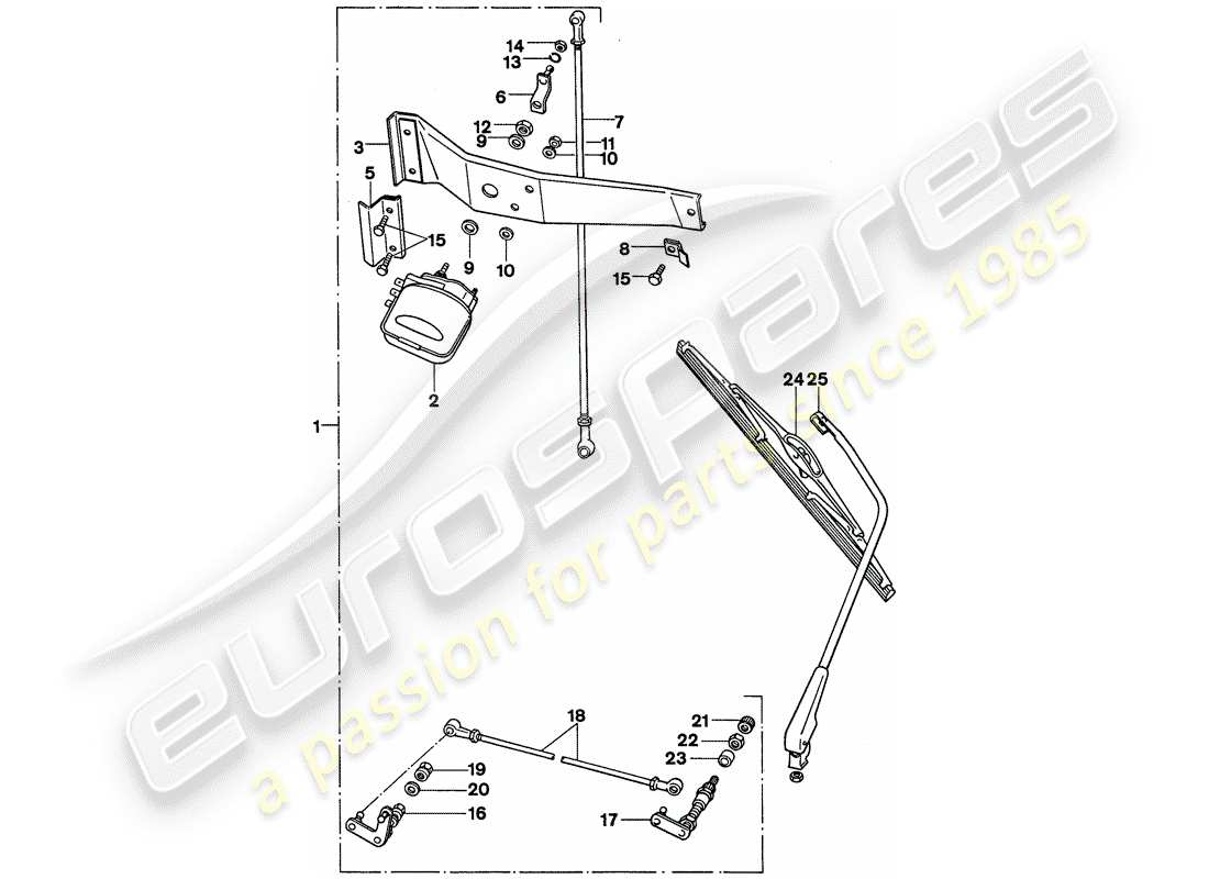 porsche 1977 (911) limpiaparabrisas trasero - d >> - mj 1975 diagrama de piezas