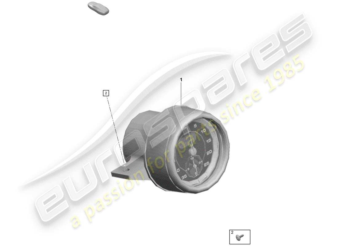 porsche 2020 (718 boxster spyder) cronógrafo diagrama de piezas