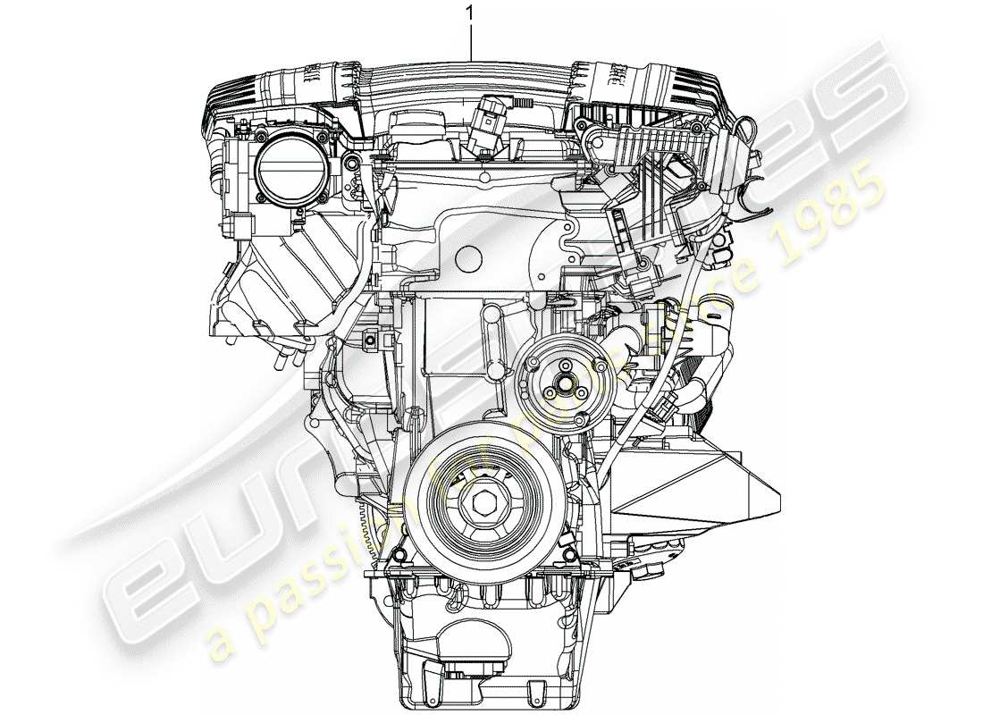 porsche 2008 (cayenne e1 9pa) diagrama de piezas del motor de repuesto
