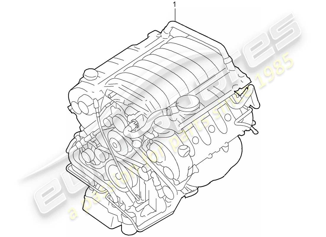 porsche 2008 (cayenne e1 9pa) diagrama de piezas del motor de repuesto