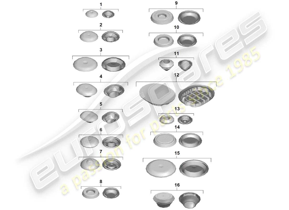 porsche 2019 (718 boxster spyder) enchufar diagrama de piezas