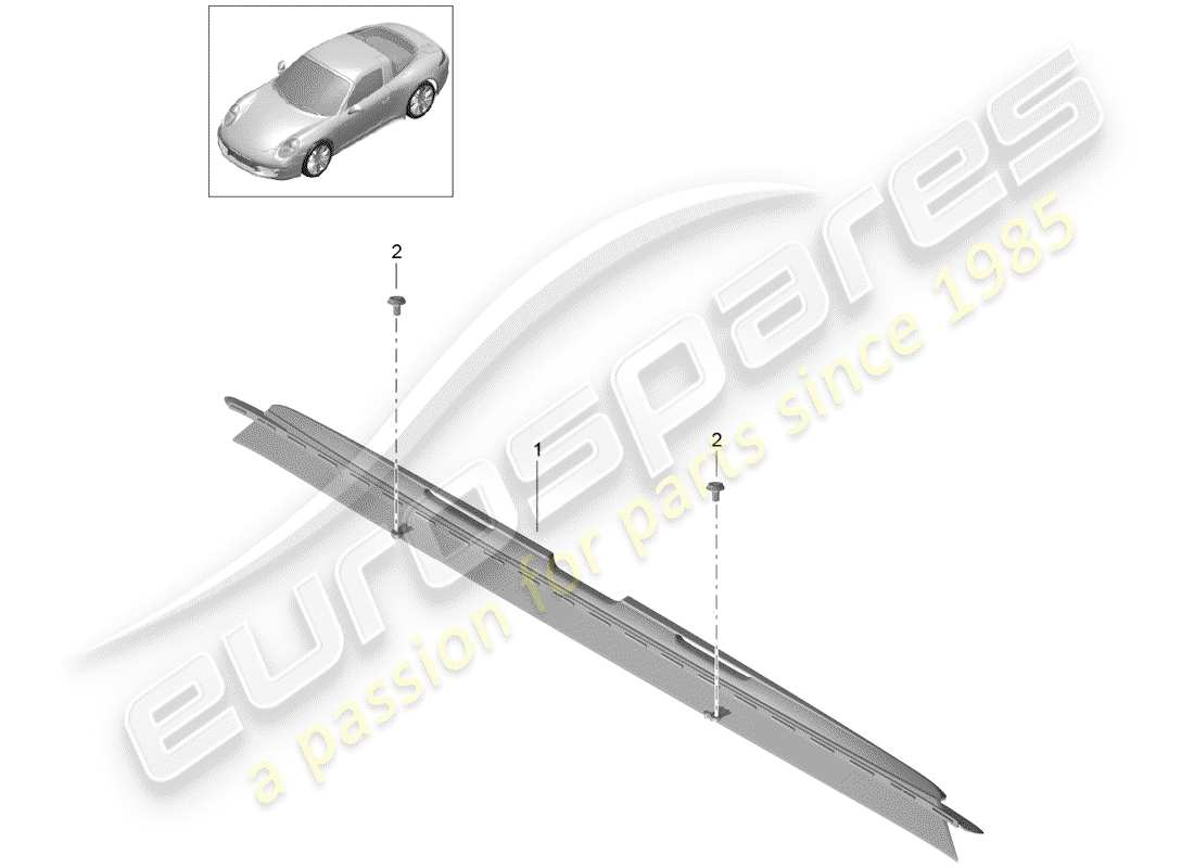 porsche 2019 (991-2) deflector de viento diagrama de piezas