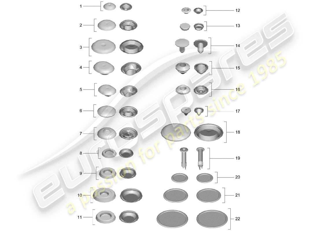 porsche 991 gen. 2 (2017) diagrama de piezas del enchufe