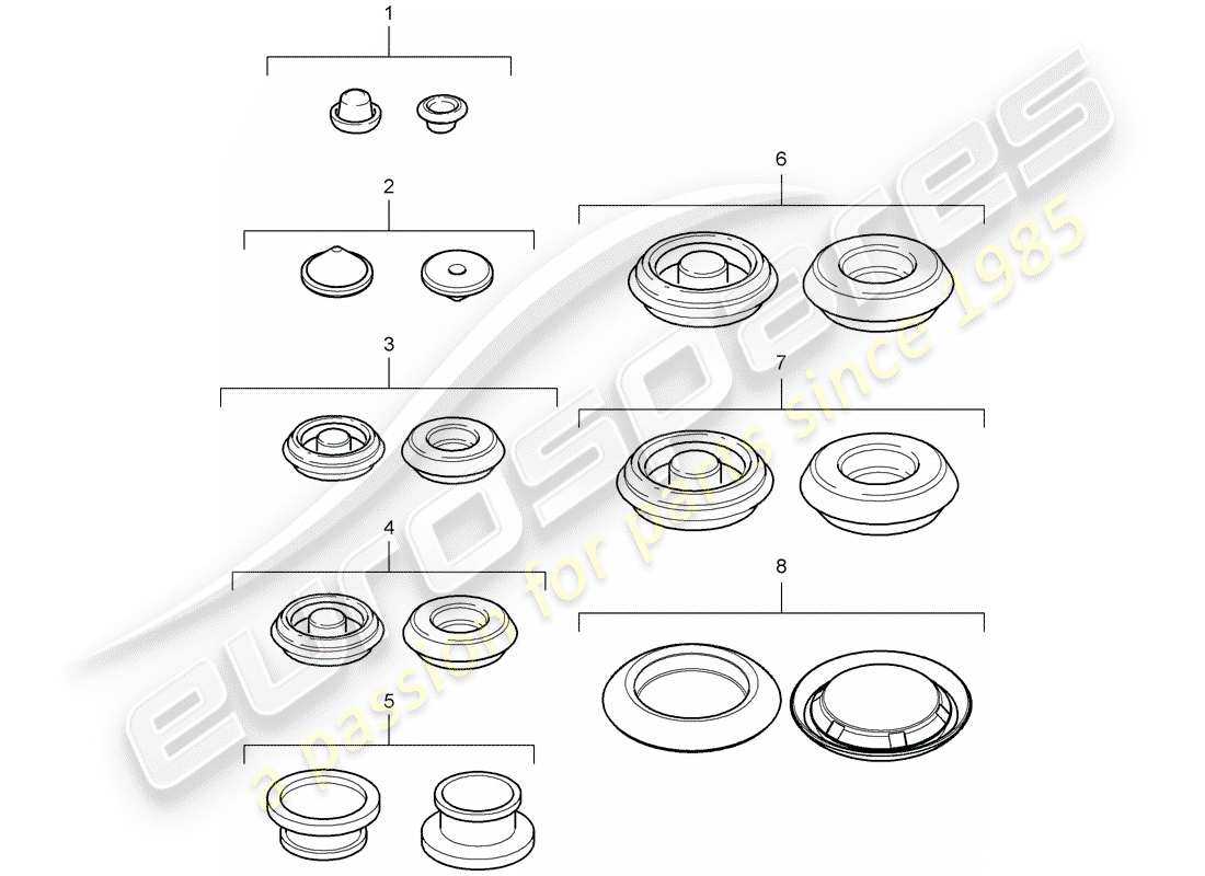 porsche 2011 (997-2 turbo / gt2 rs) enchufar diagrama de piezas
