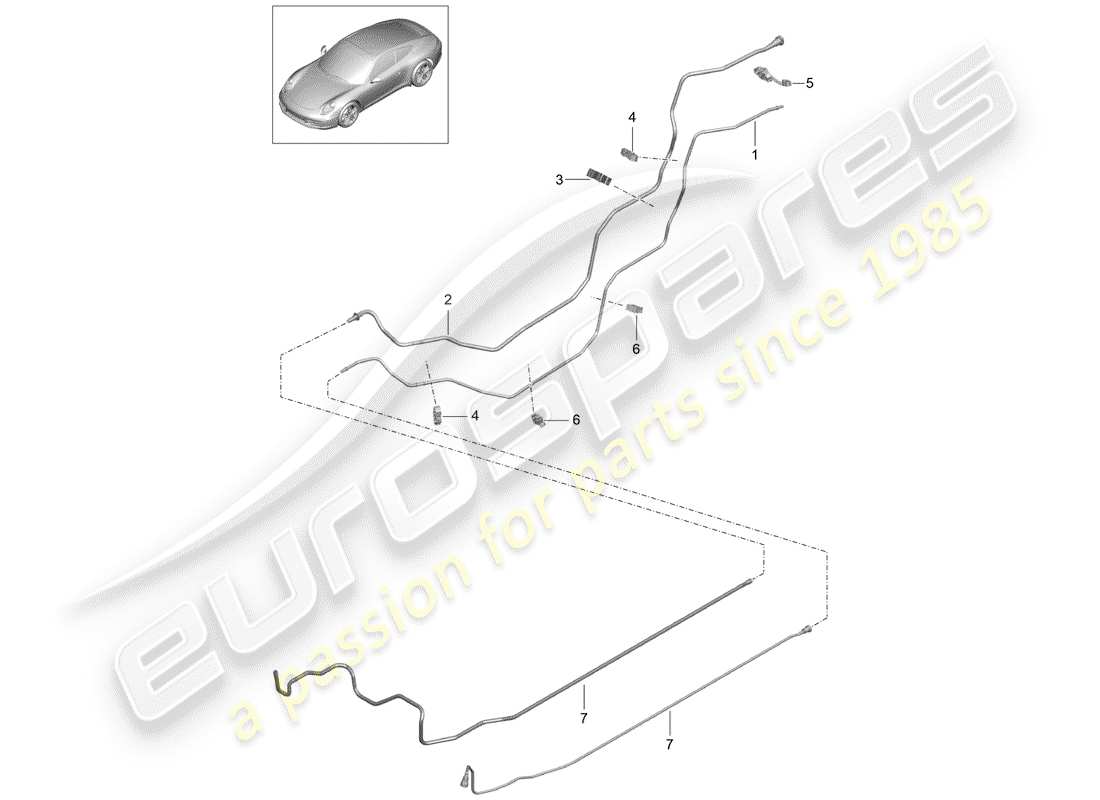 porsche 2015 (991-1) fuel system diagrama de piezas