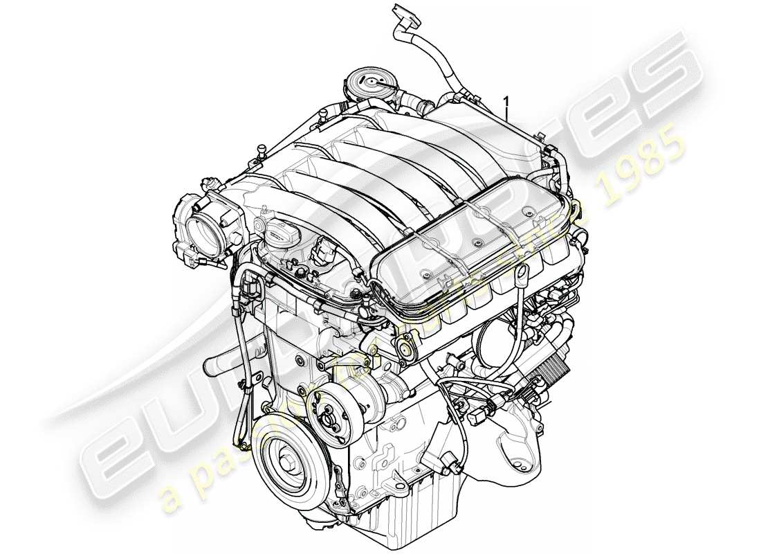 porsche 2003 (cayenne e1 9pa) diagrama de piezas del motor de repuesto