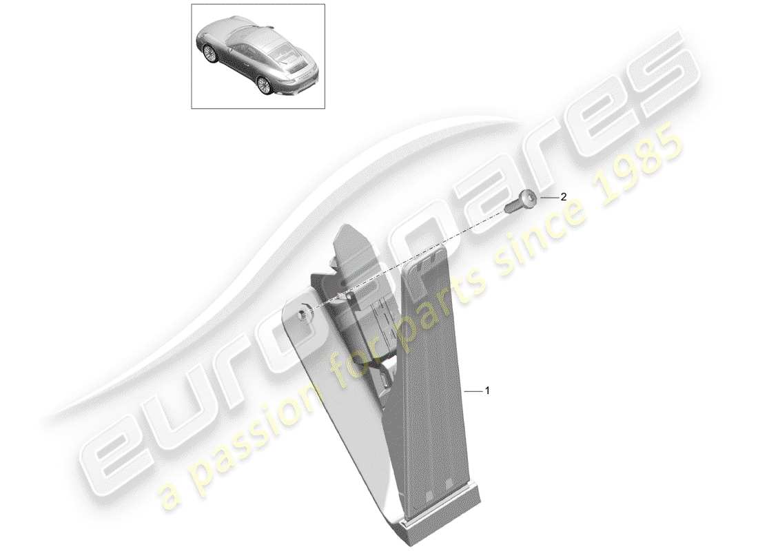 porsche 2017 (991-2) brake and acc. pedal assembly diagrama de piezas