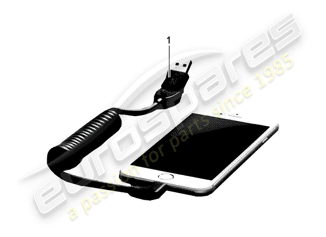 porsche 2017 (tequipment cayenne) cable de carga diagrama de piezas