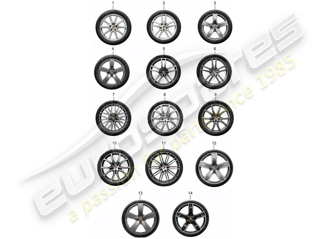 porsche 2008 (tequipment cayenne) juego de engranajes diagrama de piezas