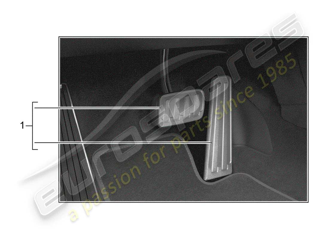 porsche 2006 (tequipment) tapa de pedal diagrama de piezas
