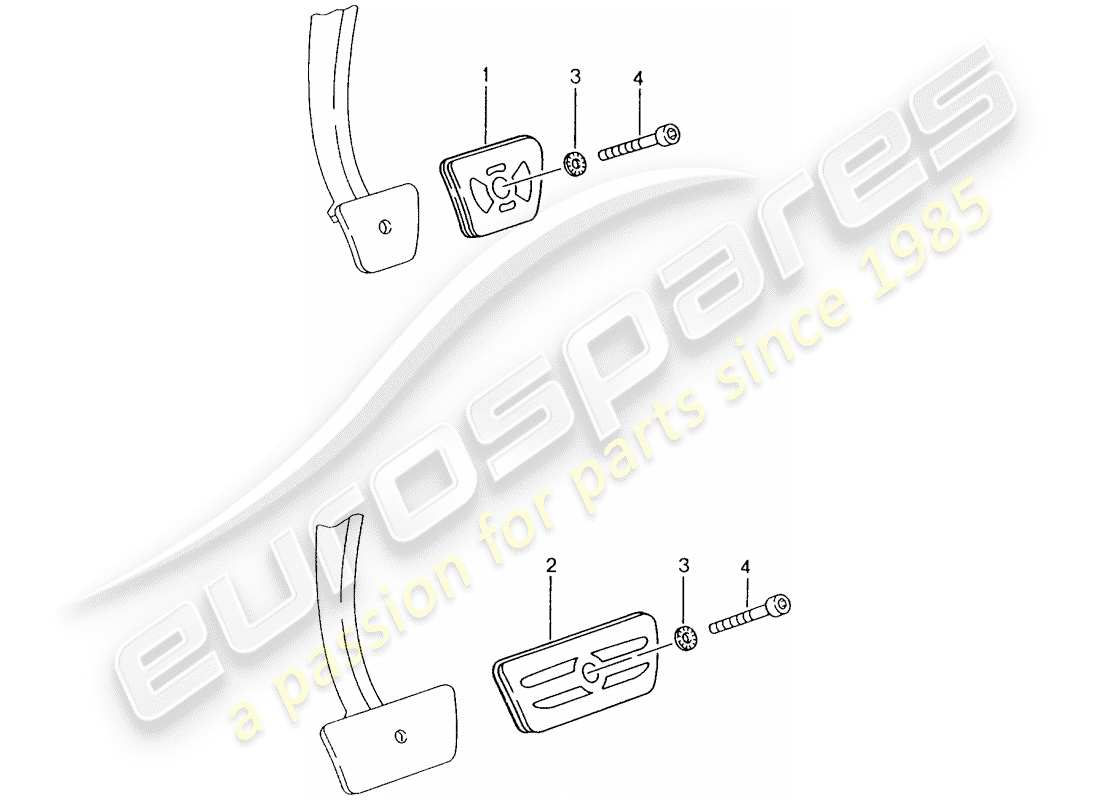 porsche 2008 (tequipment) ajuste del pedal vertical diagrama de piezas