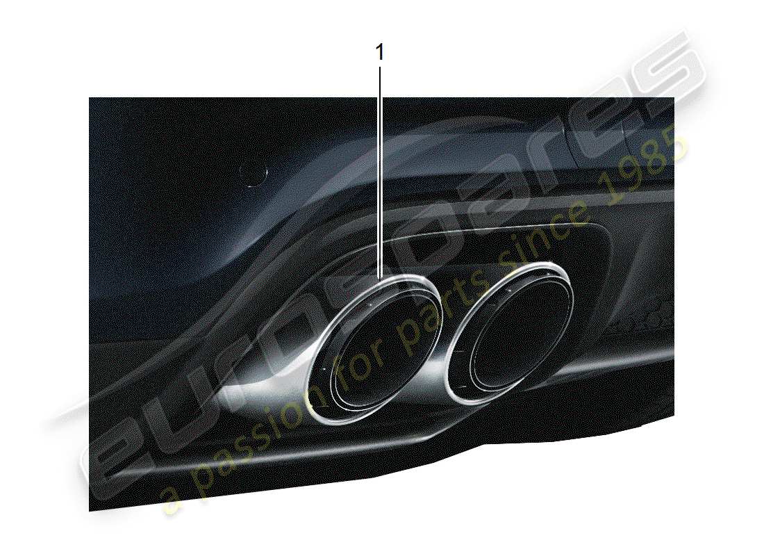 porsche 2014 (tequipment cayenne) tubo de escape diagrama de piezas