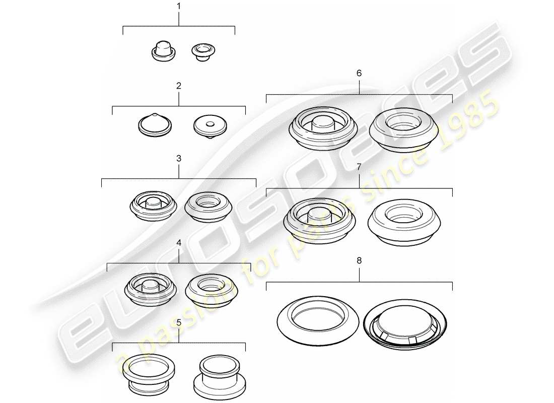 porsche 911 t/gt2rs (2012) diagrama de piezas del enchufe