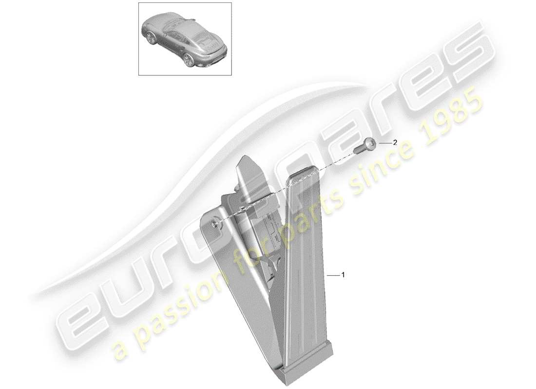 porsche 2020 (991-2 turbo) freno y acc. diagrama de piezas del conjunto del pedal