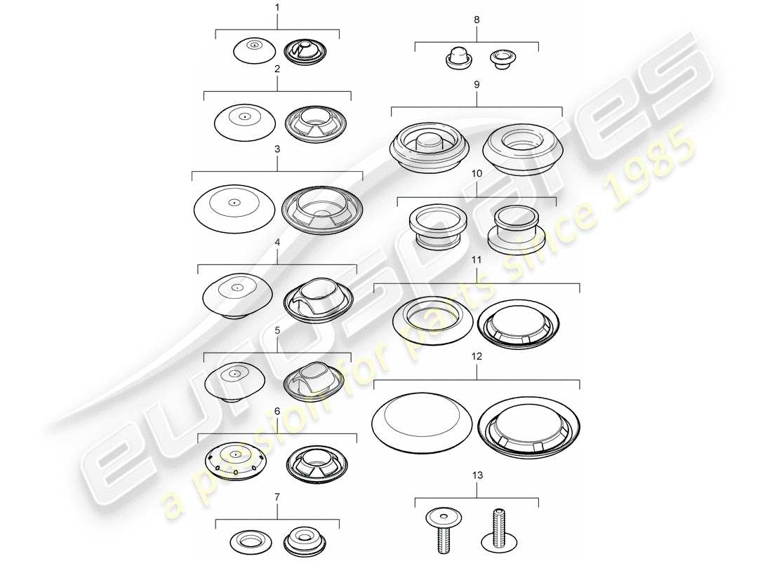 porsche 2013 (panamera 970) enchufar diagrama de piezas