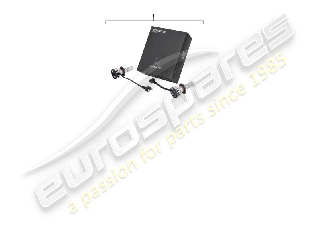 porsche 2001 (986 boxster) 1 conjunto de luces led h7 diagrama de piezas