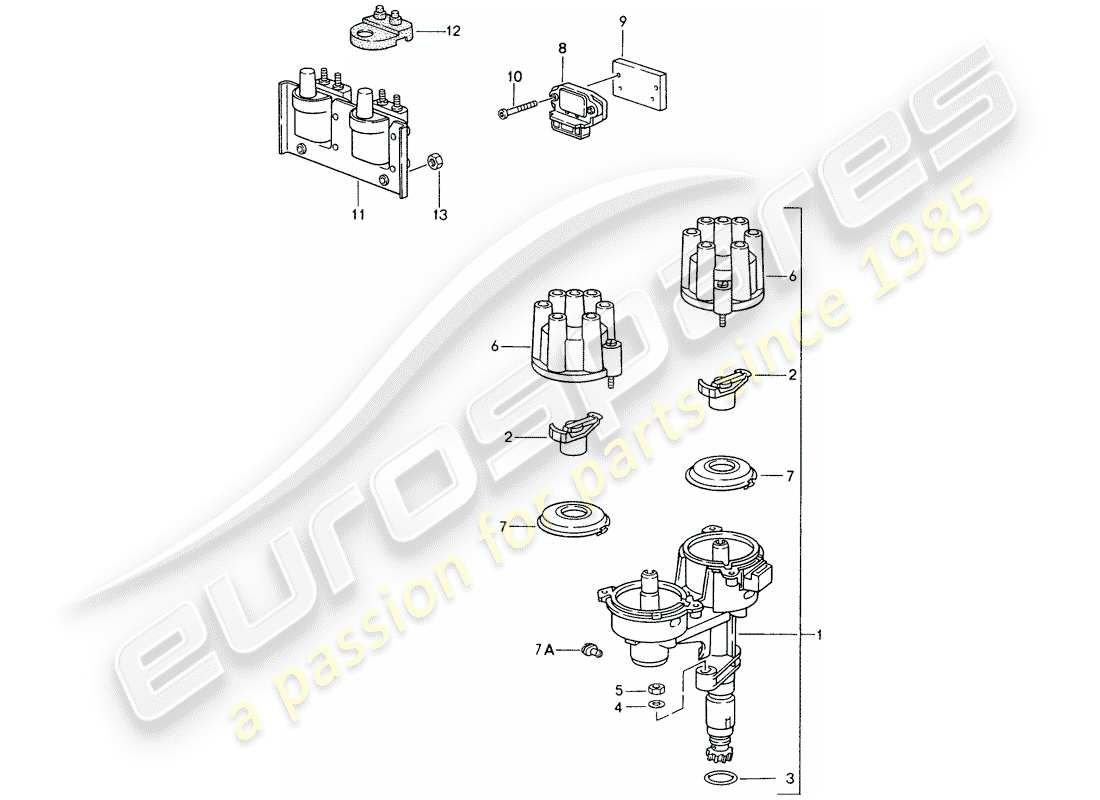 porsche 1998 (993) electricidad del motor 1 diagrama de piezas