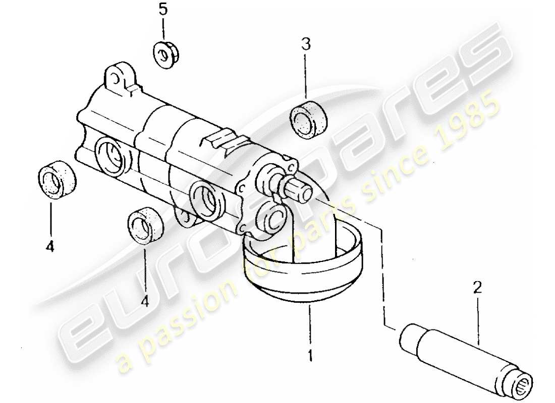 porsche 2005 (996 gt3) bomba de aceite diagrama de piezas