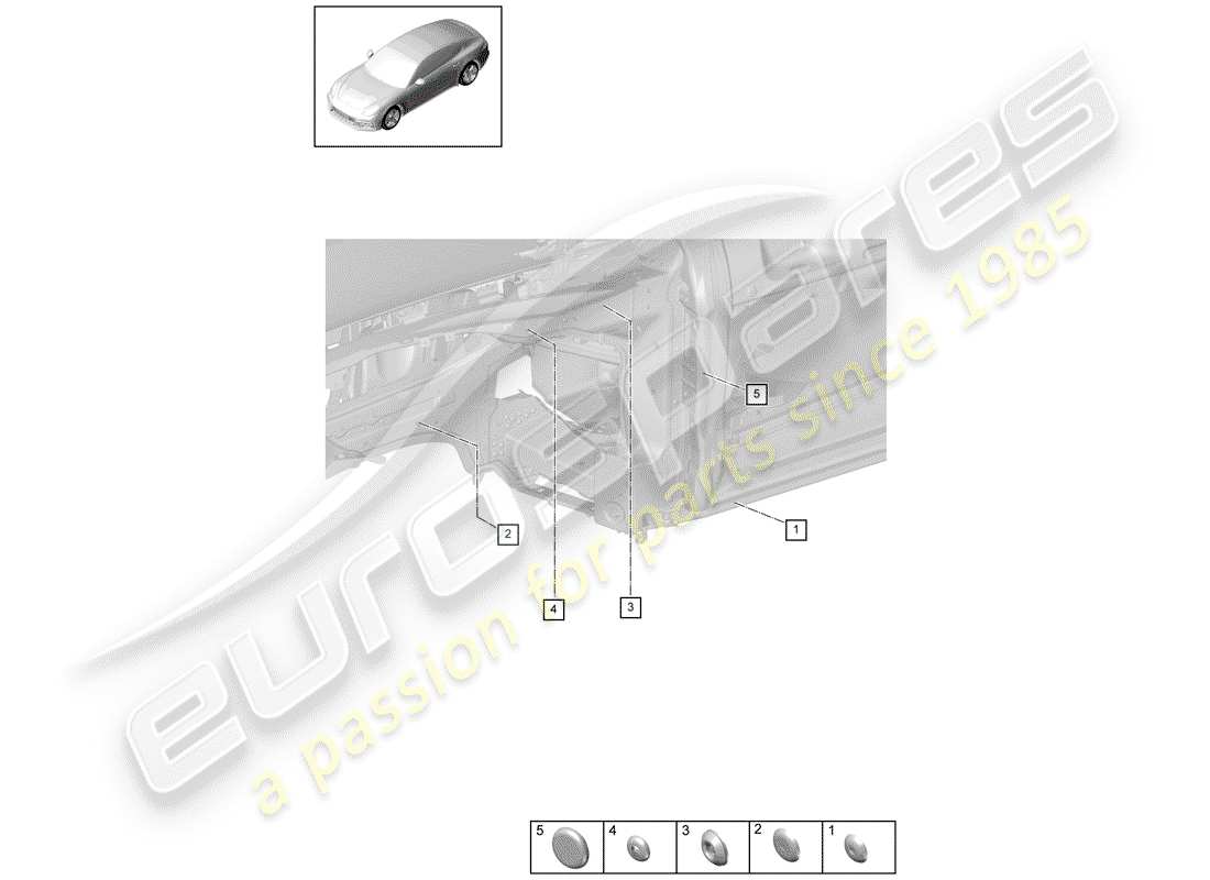 porsche 2017 (panamera 971-1) enchufar diagrama de piezas