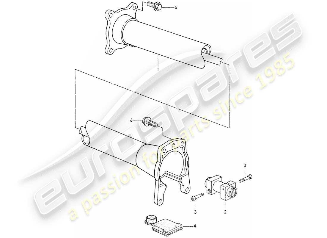 porsche 1994 (993) tubo central - - d - mj 1995>> diagrama de pieza