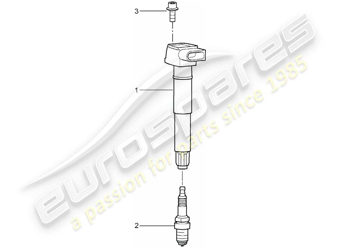 porsche 2004 (carrera gt) sistema de encendido diagrama de piezas