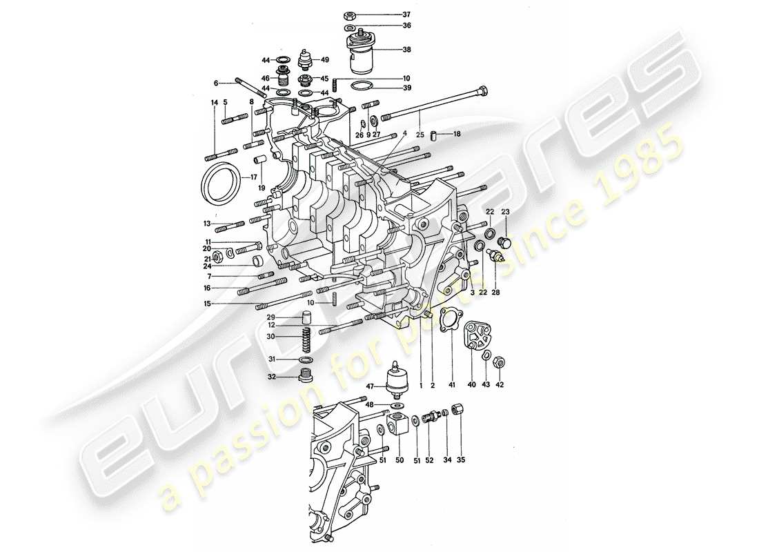 porsche 1977 (911) carter - juego de reparacion para mantenimiento - ver ilustracion: diagrama de piezas