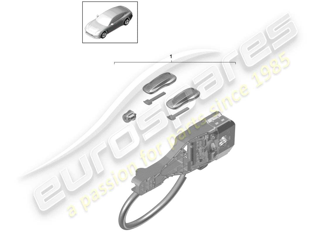 porsche 2020 (panamera 971-1) 1 configurar cilindros de cerradura diagrama de piezas