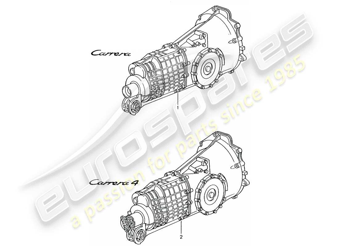 porsche 2005 (996) caja de cambios diagrama de piezas