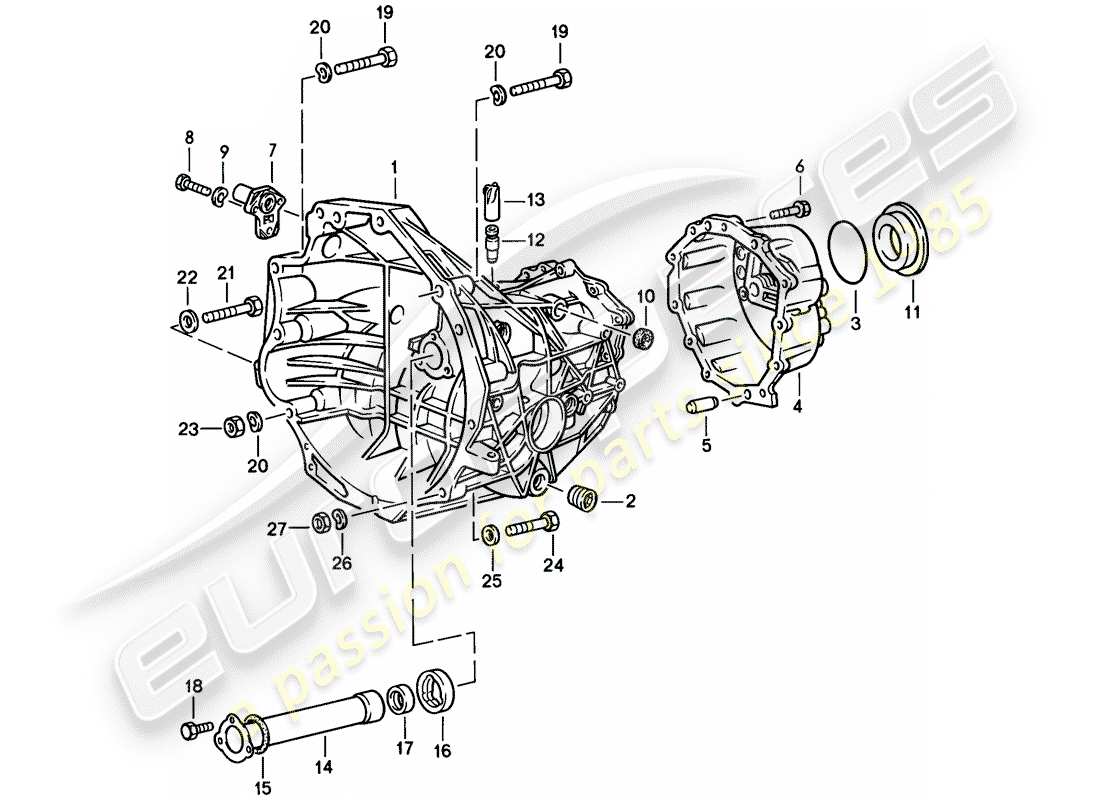 porsche 1978 (924) transmisión de reemplazo - caja de transmisión - 4-speed diagrama de piezas