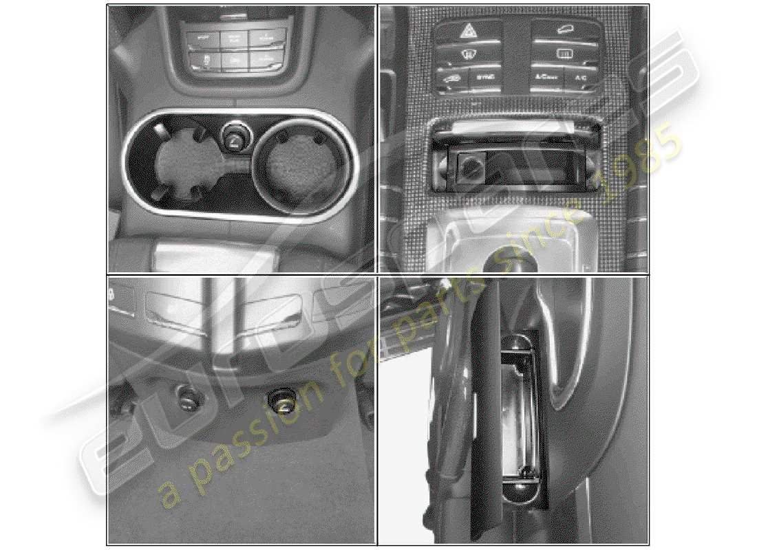 porsche 2013 (tequipment cayenne) paquete fumador diagrama de piezas