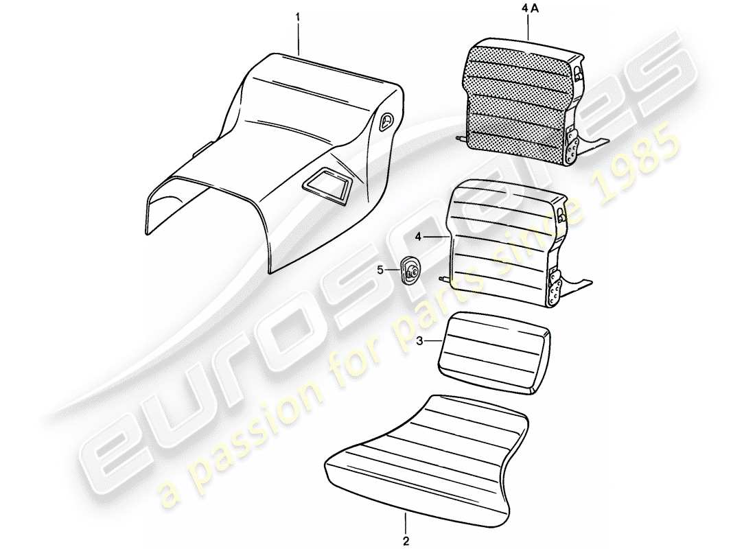 porsche 1978 (928) asiento de emergencia - forro - túnel - sin: - caja de estiba esquema de piezas