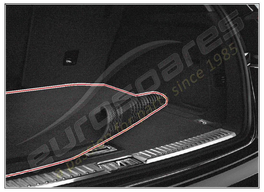 porsche 2010 (tequipment cayenne) estera del maletero diagrama de piezas