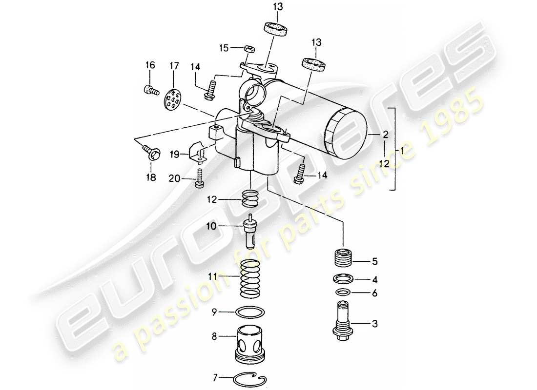porsche 1998 (993) soporte - para - filtro de aceite - y - termostato diagrama de piezas