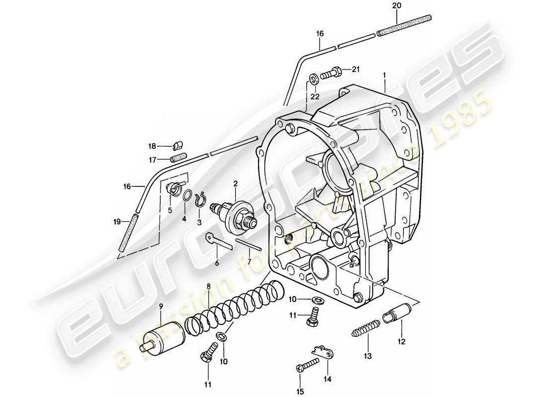 porsche 1982 (928) caso de transmisión - 3 - transmisión automática diagrama de piezas