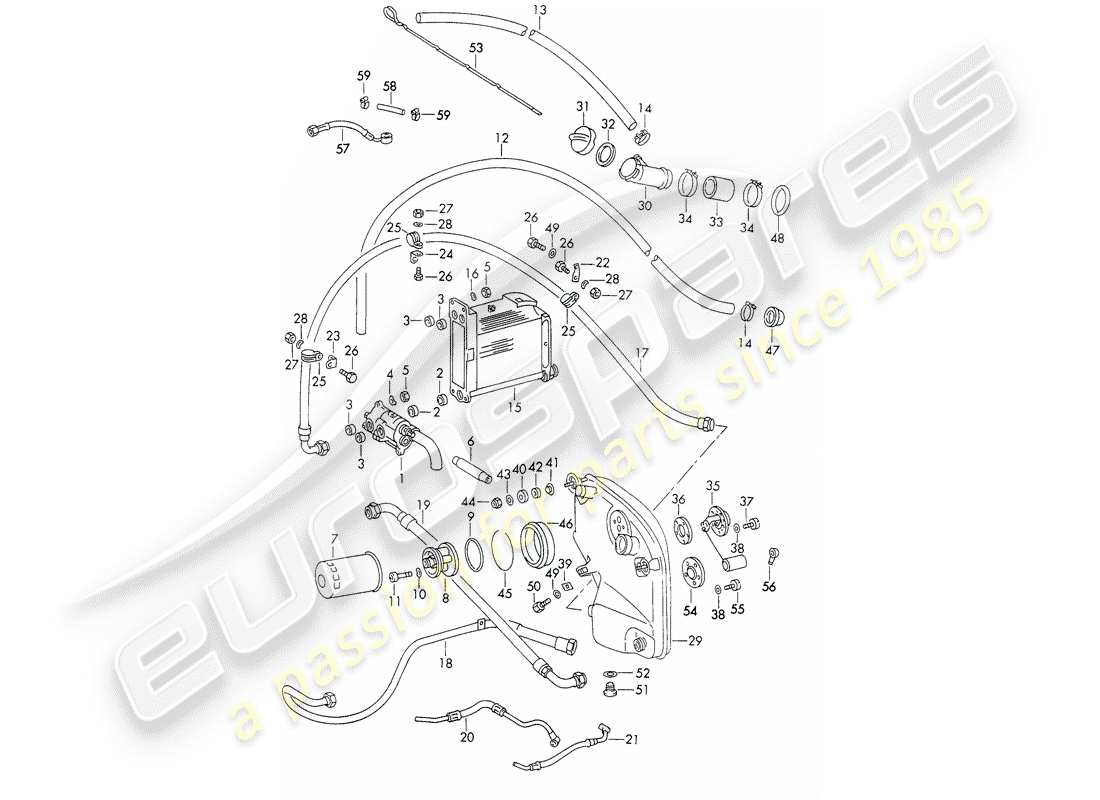 porsche 1972 (911) lubricación del motor - d >> - mj 1971 diagrama de piezas