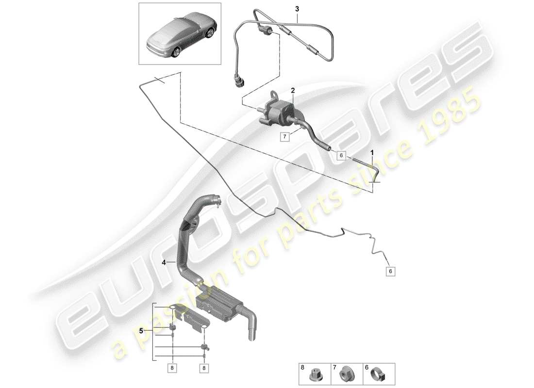 porsche 2019 (panamera 971-1) calentador adicional diagrama de piezas