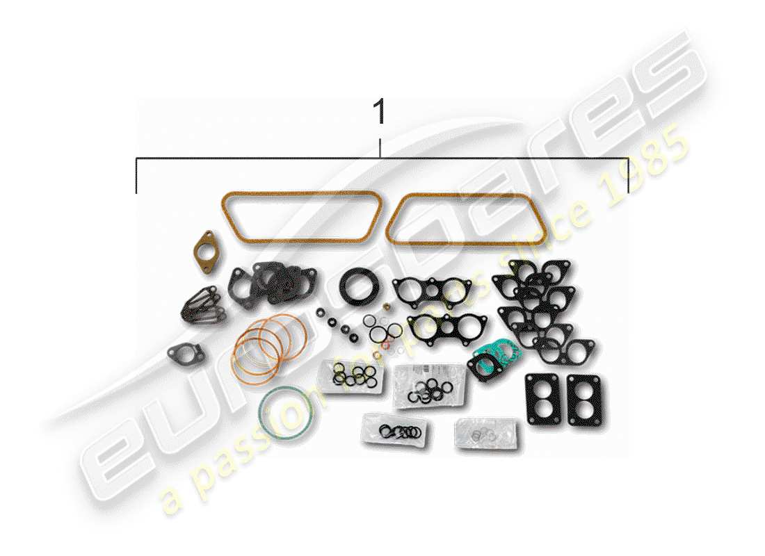 porsche 1964 (356b/356c) juego de juntas - motor - cárter - anillos de pistón diagrama de piezas