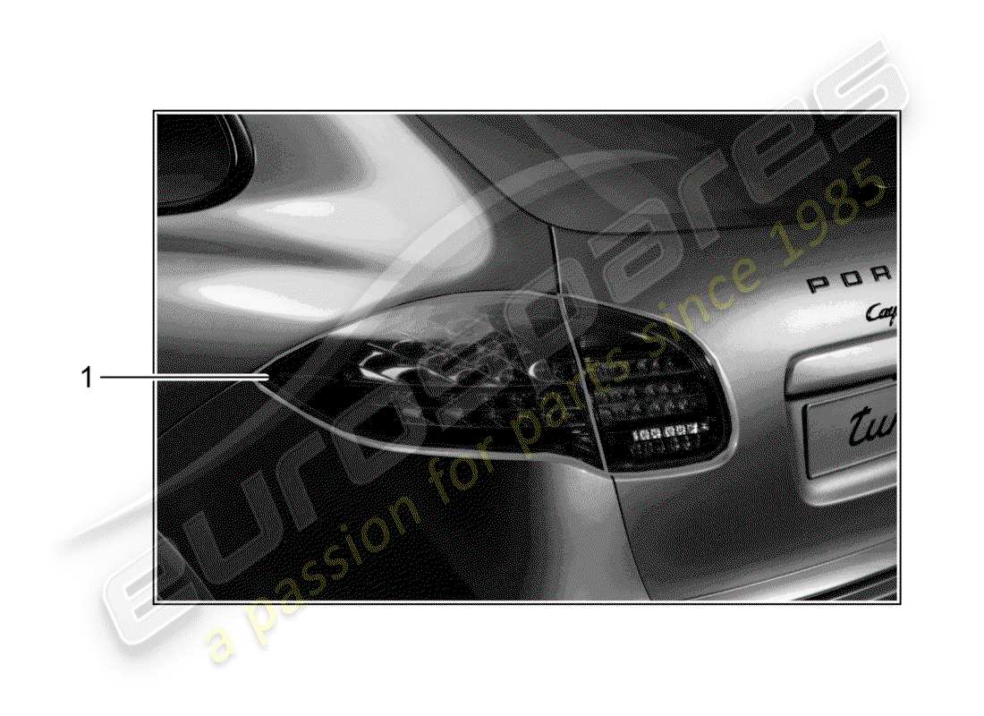 porsche 2014 (tequipment cayenne) luz trasera diagrama de piezas