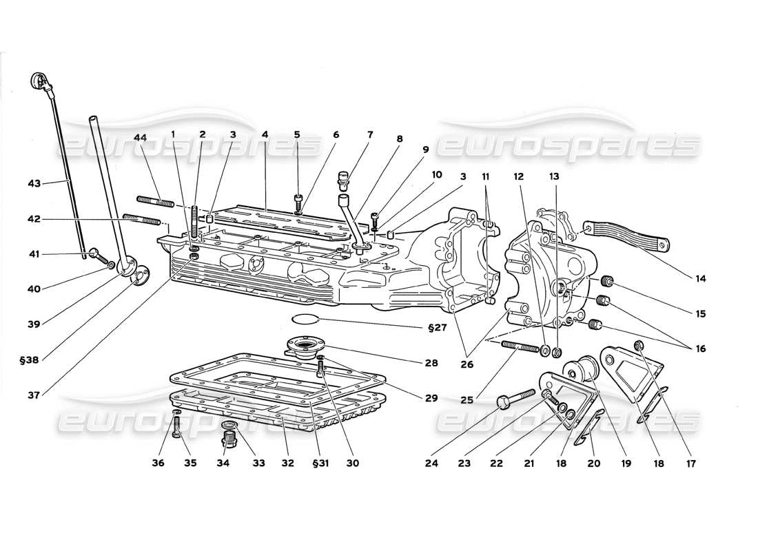 lamborghini diablo gt (1999) cárter de aceite diagrama de piezas