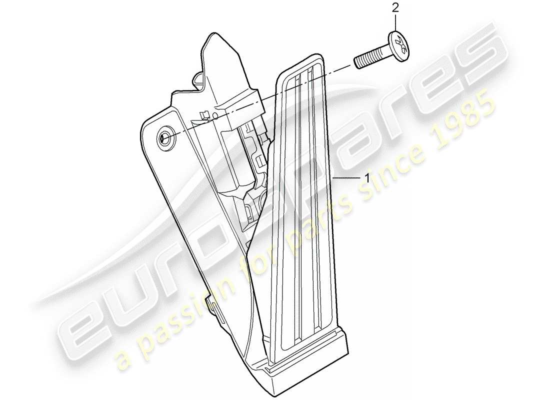 porsche 2009 997-2 turbo / gt2 pedales diagrama de piezas