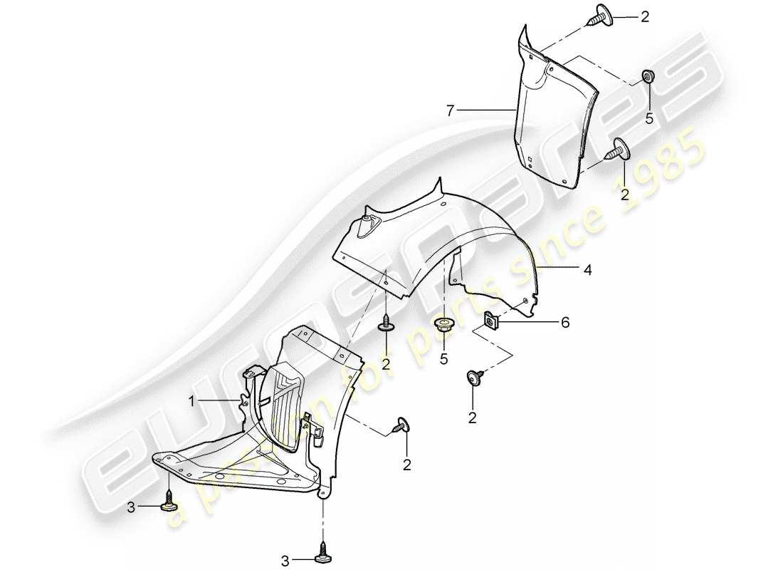 porsche 2006 (987 cayman) adornos diagrama de piezas