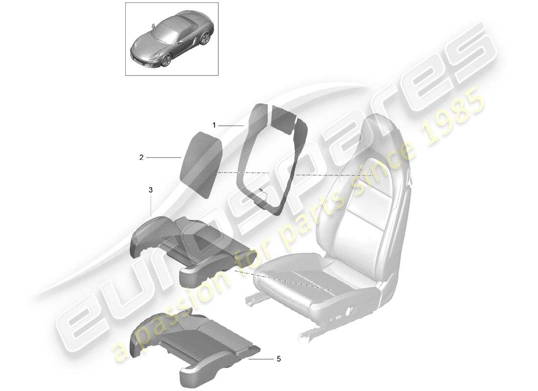 porsche 2016 (981 boxster) diagrama de piezas del elemento calentador