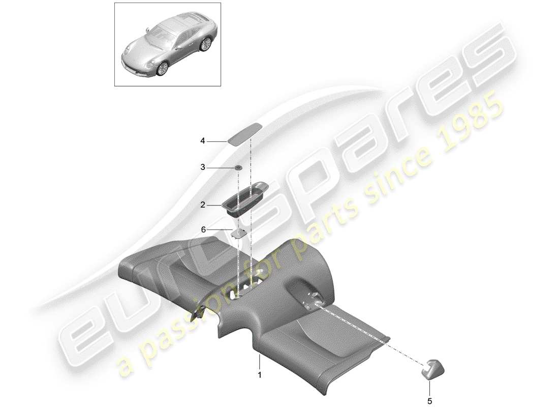 porsche 2020 (991-2) cojín del asiento trasero diagrama de piezas
