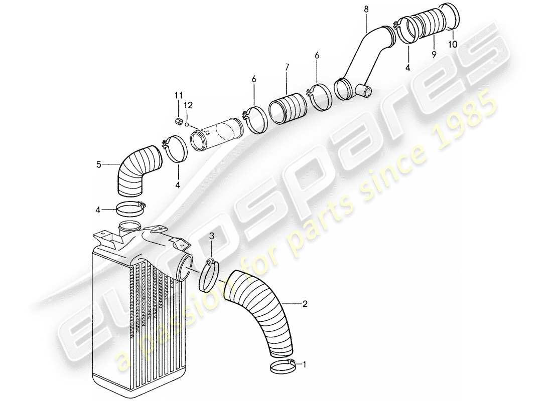 porsche 1987 (959) sobrealimentando 1 diagrama de piezas