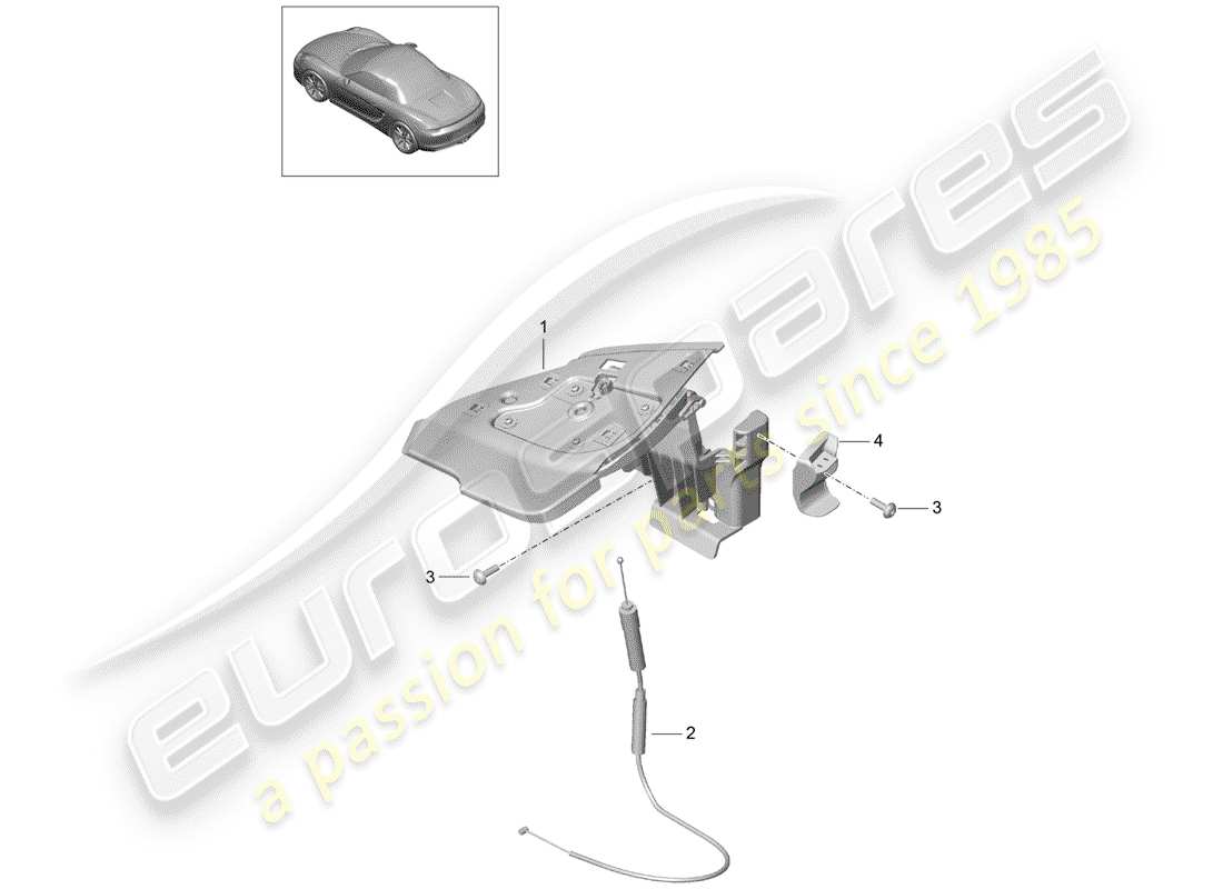 porsche 2013 (981 boxster) solapa diagrama de piezas